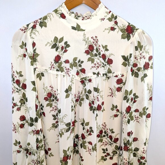 NWT Reformation | Jourdan Dress in Regency Floral Red & Green | Size Small - Picture 8 of 16
